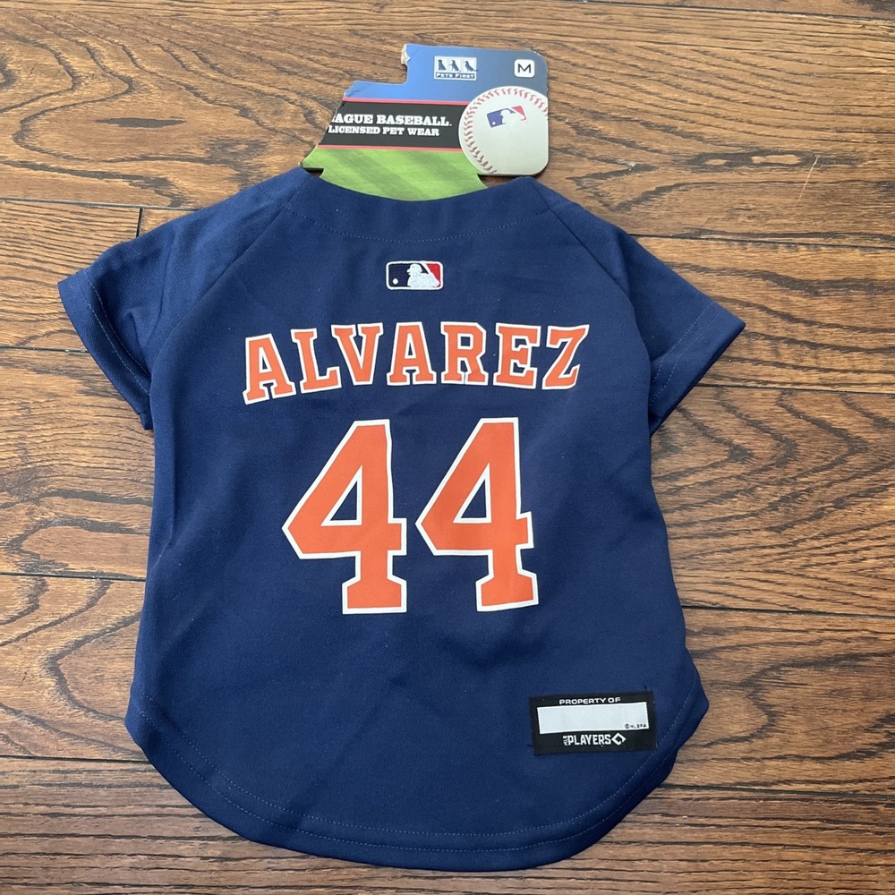 Pets First Houston Astros Alvarez 44 M Dog Jersey MLB Genuine Merchandise